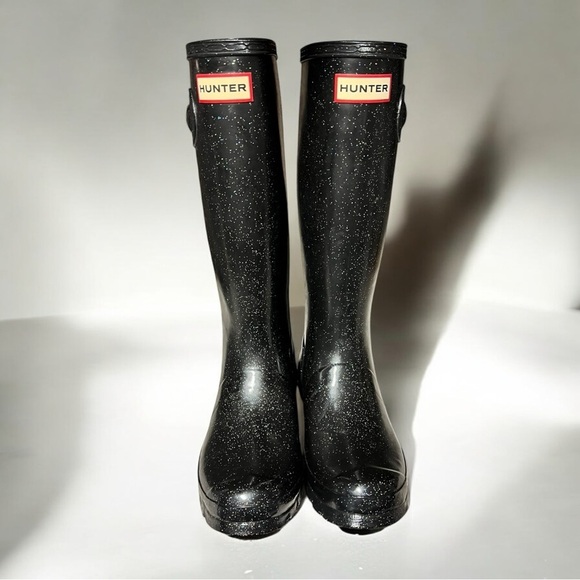 🌻NEW HUNTER Big Kids Original Giant Glitter Rain Boots Size 4 Boy / 5 Girl - Picture 7 of 14